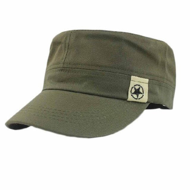 NEW Fashion Mens Hat Unisex Women Men Flat Roof Military Hat Cadet Patrol Bush Hat Baseball Field Cap Snapback Casual Caps@ - Starttech Online Market