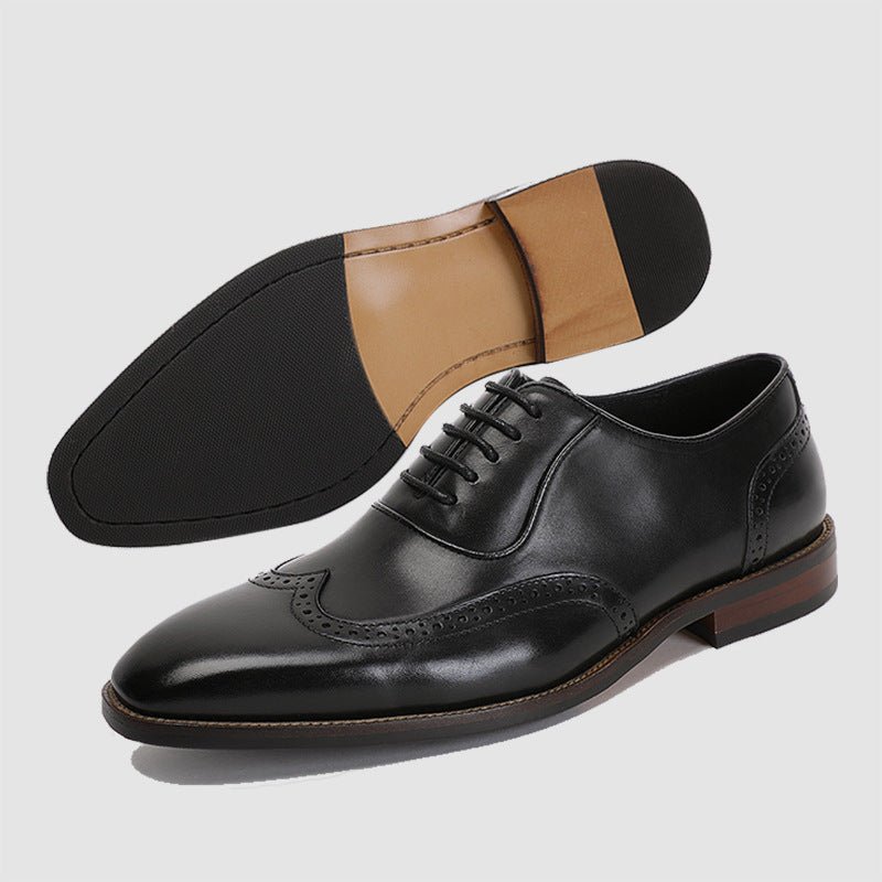 New First Layer Cowhide Men's Broch Business Men's Formal Shoes - Starttech Online Market