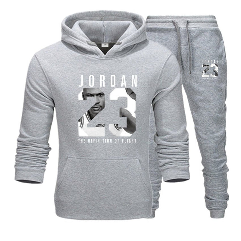 New JORDAN 23 Men Sportswear Hoodies Pullover Hip Hop Women Hoodie+Pant Sporting Suit 2-Piece - Starttech Online Market