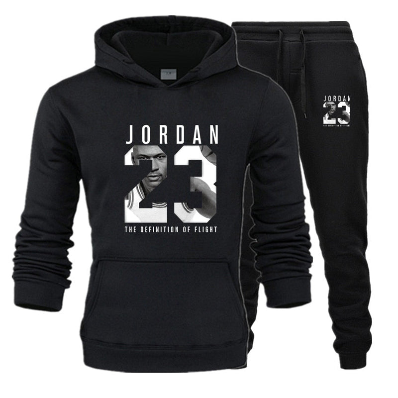 New JORDAN 23 Men Sportswear Hoodies Pullover Hip Hop Women Hoodie+Pant Sporting Suit 2-Piece - Starttech Online Market