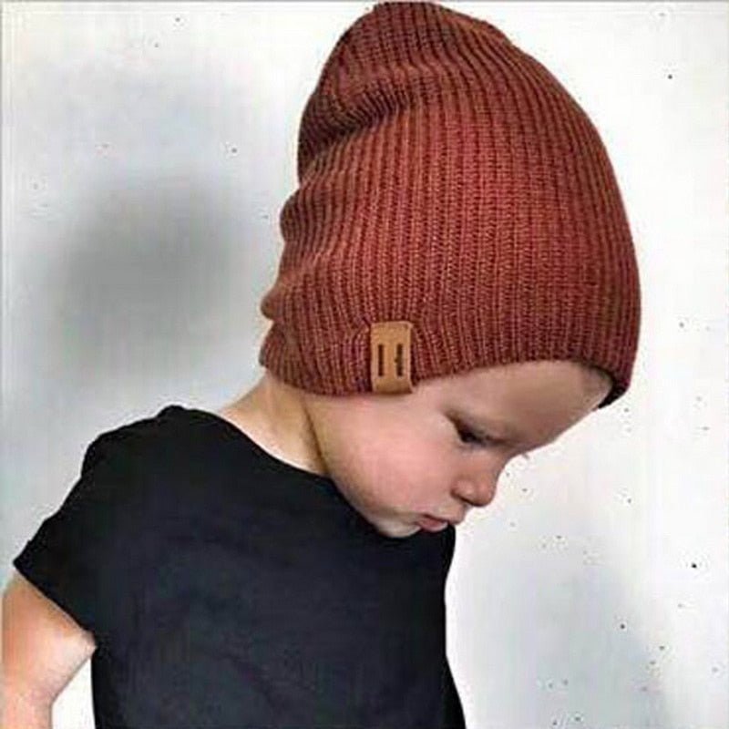 New Kids Winter Hat Girl Boy Baby Soft Warm Beanie Cap Elasticity Knit Hats Children Casual Ear Warmer Cap bonnet - Starttech Online Market