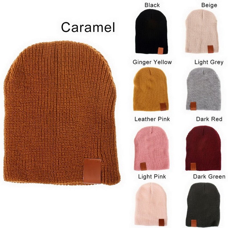 New Kids Winter Hat Girl Boy Baby Soft Warm Beanie Cap Elasticity Knit Hats Children Casual Ear Warmer Cap bonnet - Starttech Online Market