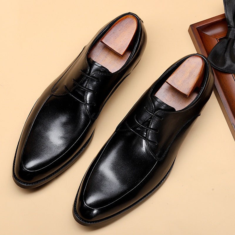 New Men's Business Three-joint Casual Formal Leather Shoes - Starttech Online Market