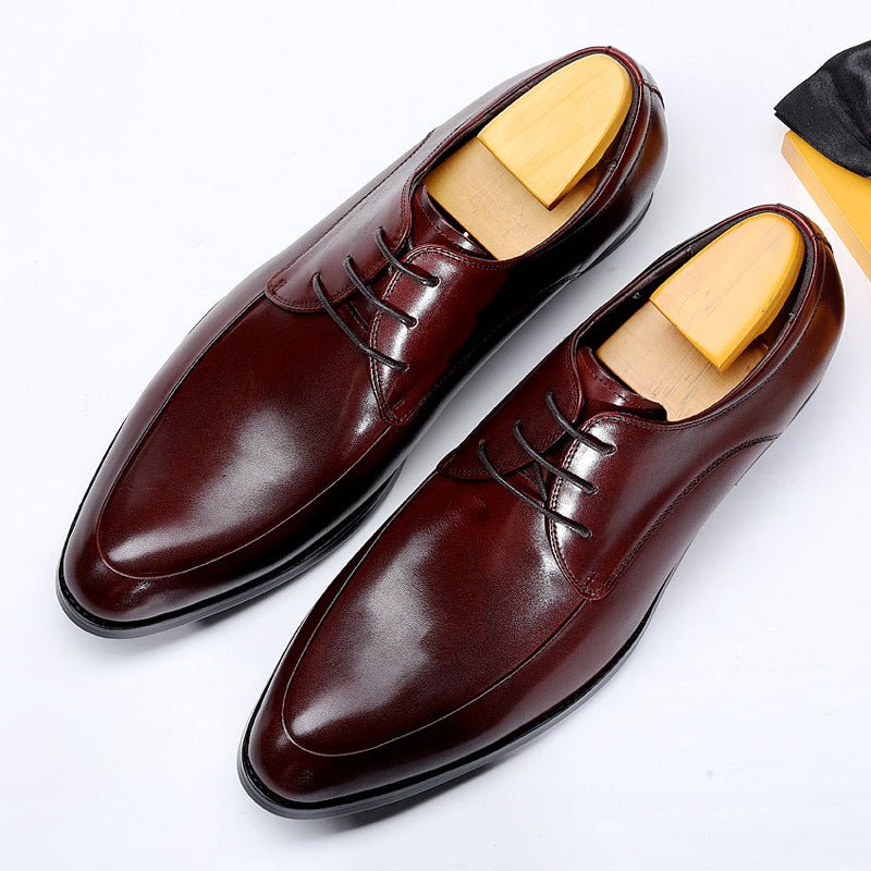 New Men's Business Three-joint Casual Formal Leather Shoes - Starttech Online Market