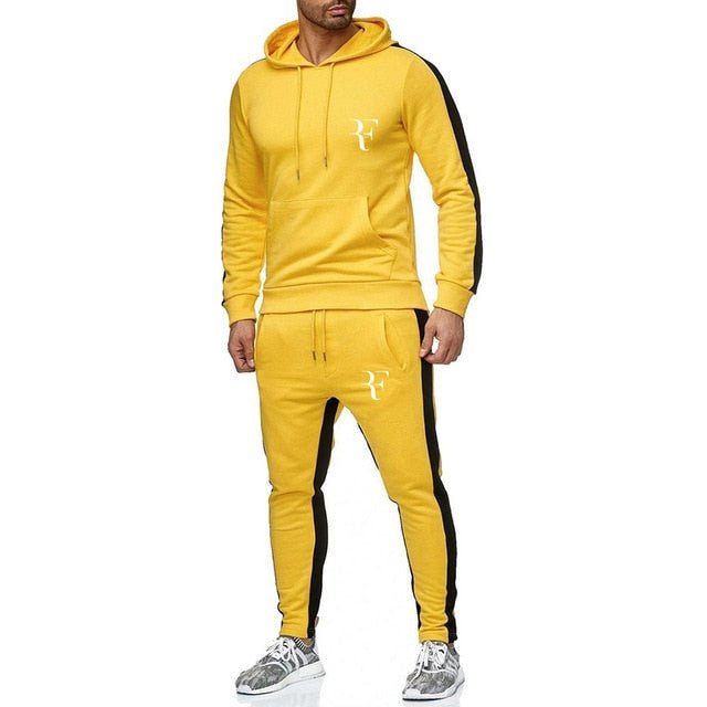 New Men's Sets Hoodies+Pants Suit Roger Federer Casual Tracksuit Male Casual Tshirt Gyms Fitness trousers 2019 men Classic Brand - Starttech Online Market