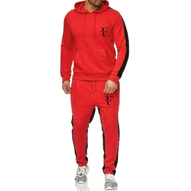 New Men's Sets Hoodies+Pants Suit Roger Federer Casual Tracksuit Male Casual Tshirt Gyms Fitness trousers 2019 men Classic Brand - Starttech Online Market