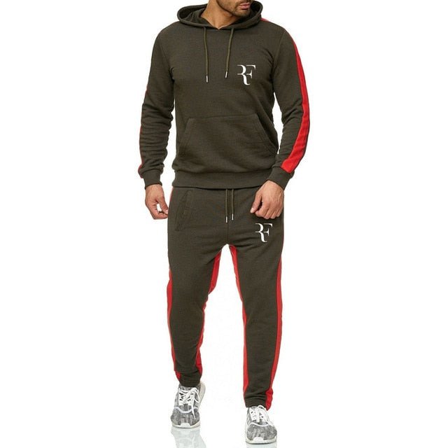 New Men's Sets Hoodies+Pants Suit Roger Federer Casual Tracksuit Male Casual Tshirt Gyms Fitness trousers 2019 men Classic Brand - Starttech Online Market