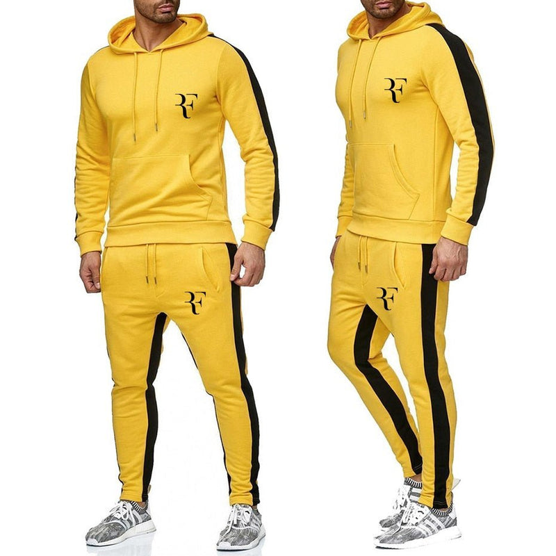 New Men's Sets Hoodies+Pants Suit Roger Federer Casual Tracksuit Male Casual Tshirt Gyms Fitness trousers 2019 men Classic Brand - Starttech Online Market