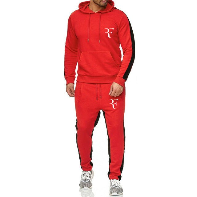 New Men's Sets Hoodies+Pants Suit Roger Federer Casual Tracksuit Male Casual Tshirt Gyms Fitness trousers 2019 men Classic Brand - Starttech Online Market