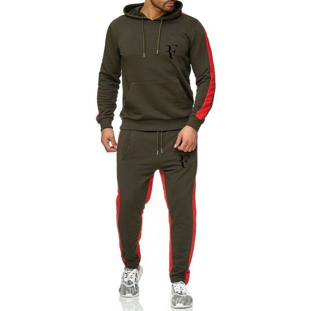 New Men's Sets Hoodies+Pants Suit Roger Federer Casual Tracksuit Male Casual Tshirt Gyms Fitness trousers 2019 men Classic Brand - Starttech Online Market