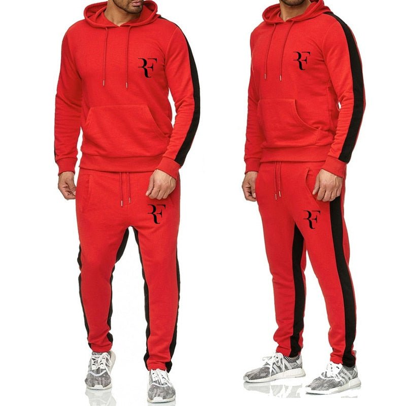 New Men's Sets Hoodies+Pants Suit Roger Federer Casual Tracksuit Male Casual Tshirt Gyms Fitness trousers 2019 men Classic Brand - Starttech Online Market