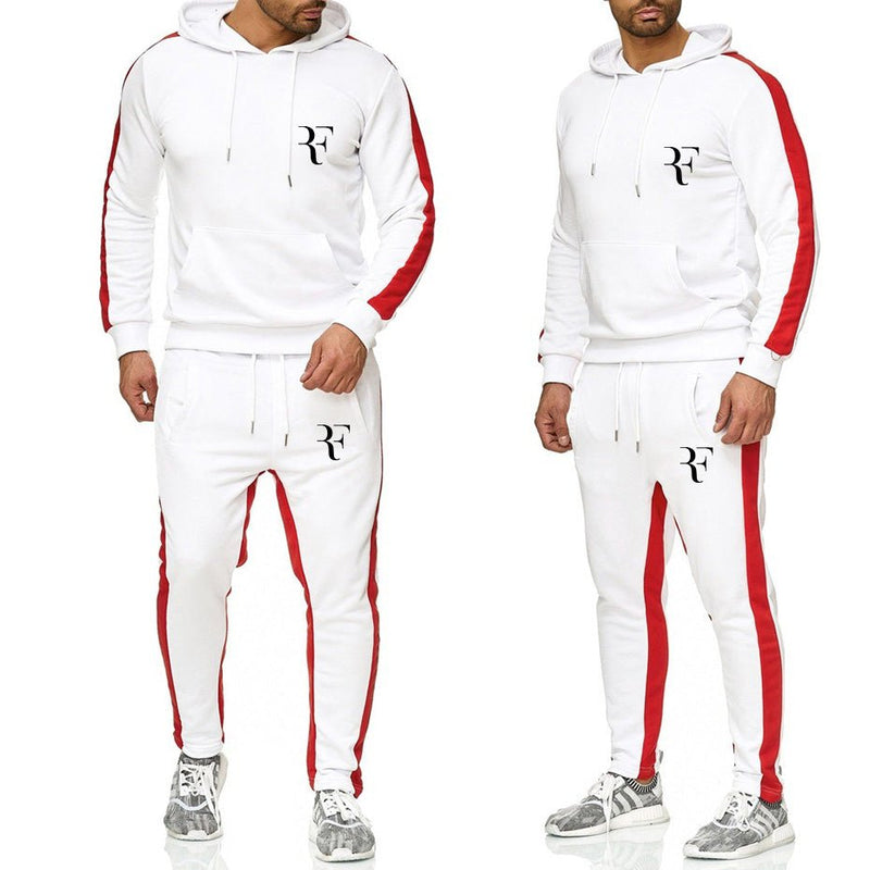 New Men's Sets Hoodies+Pants Suit Roger Federer Casual Tracksuit Male Casual Tshirt Gyms Fitness trousers 2019 men Classic Brand - Starttech Online Market