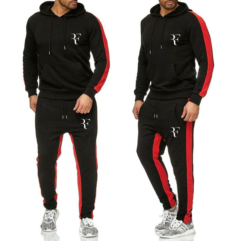 New Men's Sets Hoodies+Pants Suit Roger Federer Casual Tracksuit Male Casual Tshirt Gyms Fitness trousers 2019 men Classic Brand - Starttech Online Market