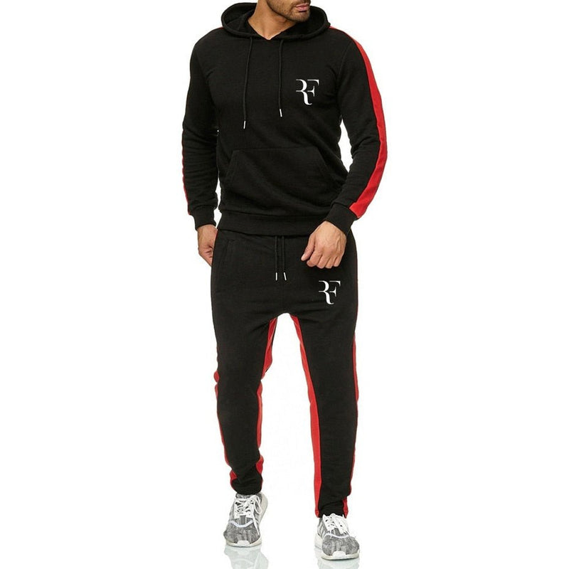 New Men's Sets Hoodies+Pants Suit Roger Federer Casual Tracksuit Male Casual Tshirt Gyms Fitness trousers 2019 men Classic Brand - Starttech Online Market