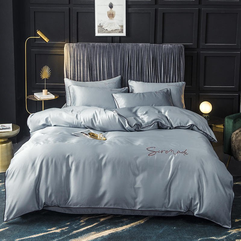 New Serenade Washed Silk Four-Piece Bedding Set Of Four-Piece Bed Linen - Starttech Online Market