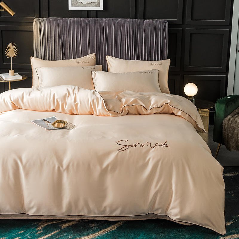 New Serenade Washed Silk Four-Piece Bedding Set Of Four-Piece Bed Linen - Starttech Online Market