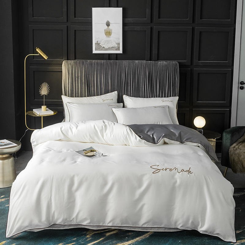 New Serenade Washed Silk Four-Piece Bedding Set Of Four-Piece Bed Linen - Starttech Online Market