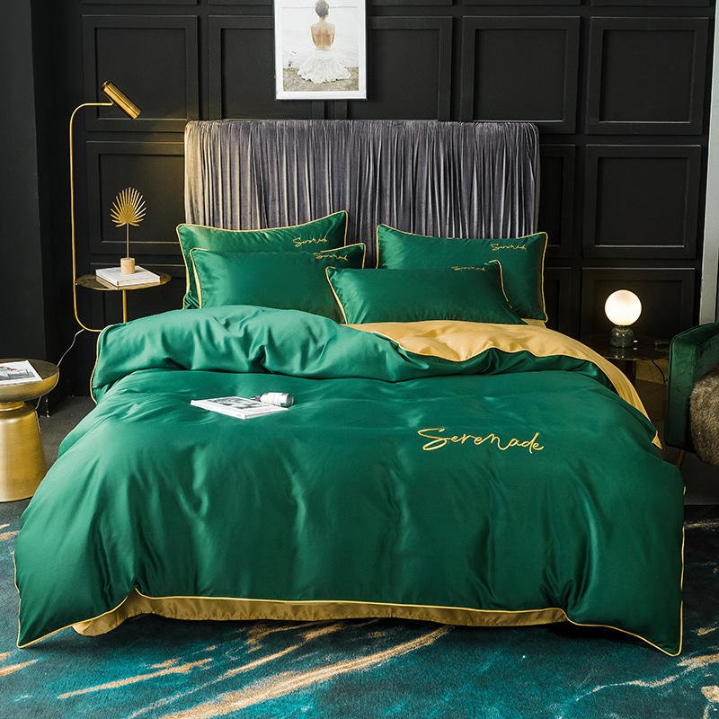 New Serenade Washed Silk Four-Piece Bedding Set Of Four-Piece Bed Linen - Starttech Online Market