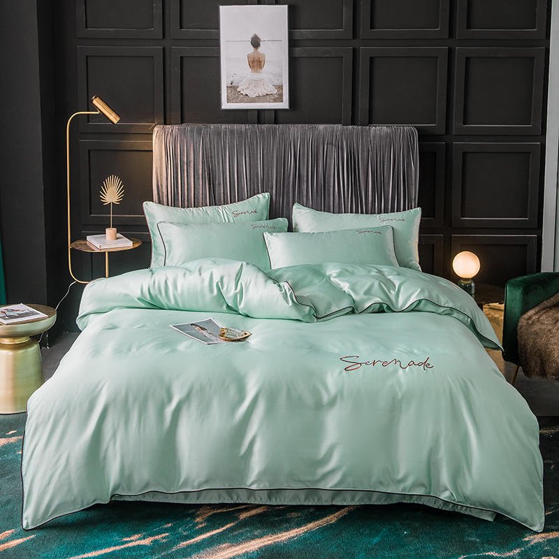 New Serenade Washed Silk Four-Piece Bedding Set Of Four-Piece Bed Linen - Starttech Online Market