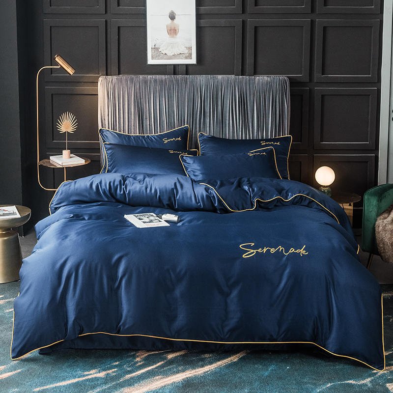 New Serenade Washed Silk Four-Piece Bedding Set Of Four-Piece Bed Linen - Starttech Online Market