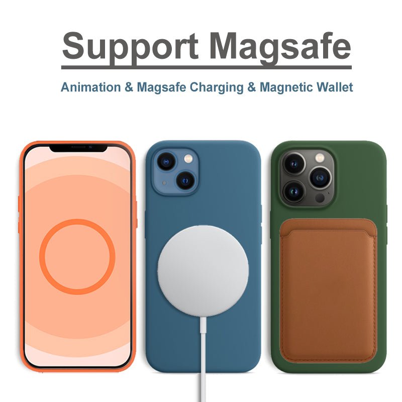 Official Magsafe Liquid Silicone Case for Apple iPhone 13 Pro Max iPhone 13 Original Wireless Magnetic Charging Cover - Starttech Online Market