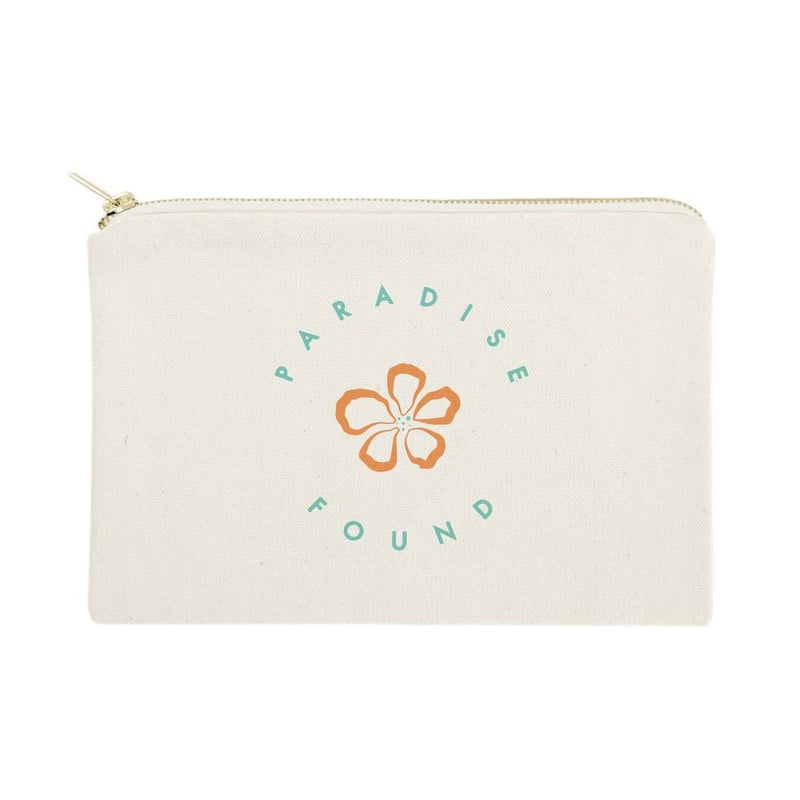 Paradise Found Cotton Canvas Cosmetic Bag - Starttech Online Market