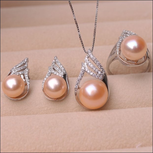 Pearl Freshwater Pendant Earring Ring three piece set - Starttech Online Market