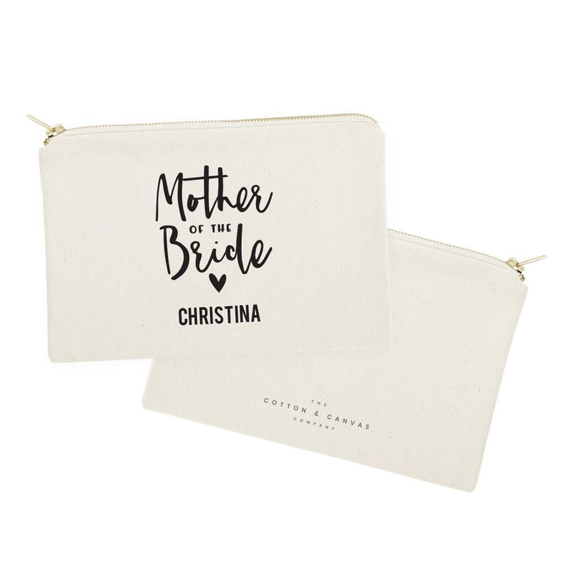 Personalized Mother of the Bride Cotton Canvas Cosmetic Bag - Starttech Online Market