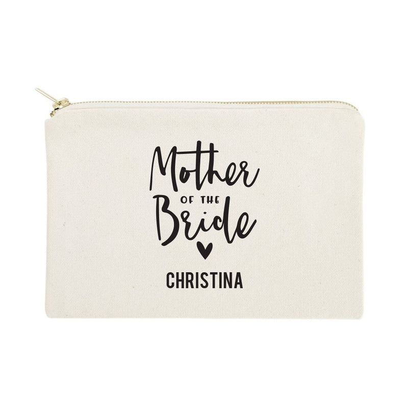 Personalized Mother of the Bride Cotton Canvas Cosmetic Bag - Starttech Online Market