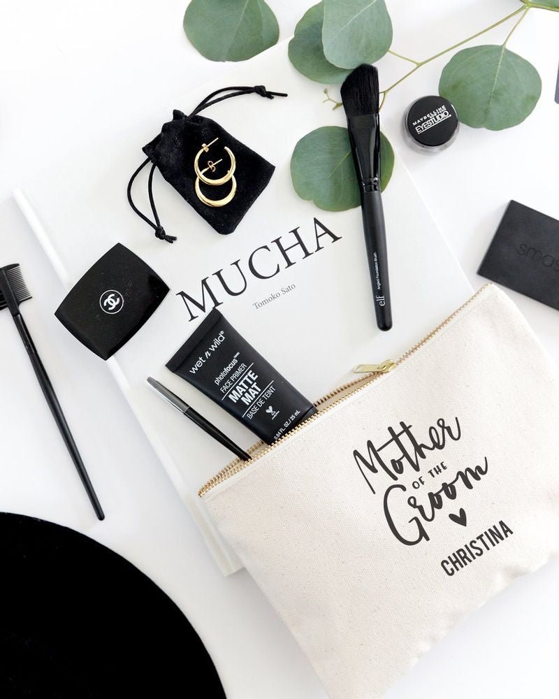 Personalized Mother of the Groom Cotton Canvas Cosmetic Bag - Starttech Online Market