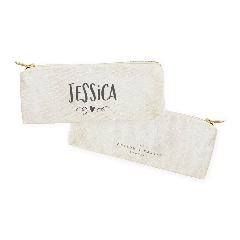 Personalized Name with Mini Heart Pencil Case and Travel Pouch - Starttech Online Market