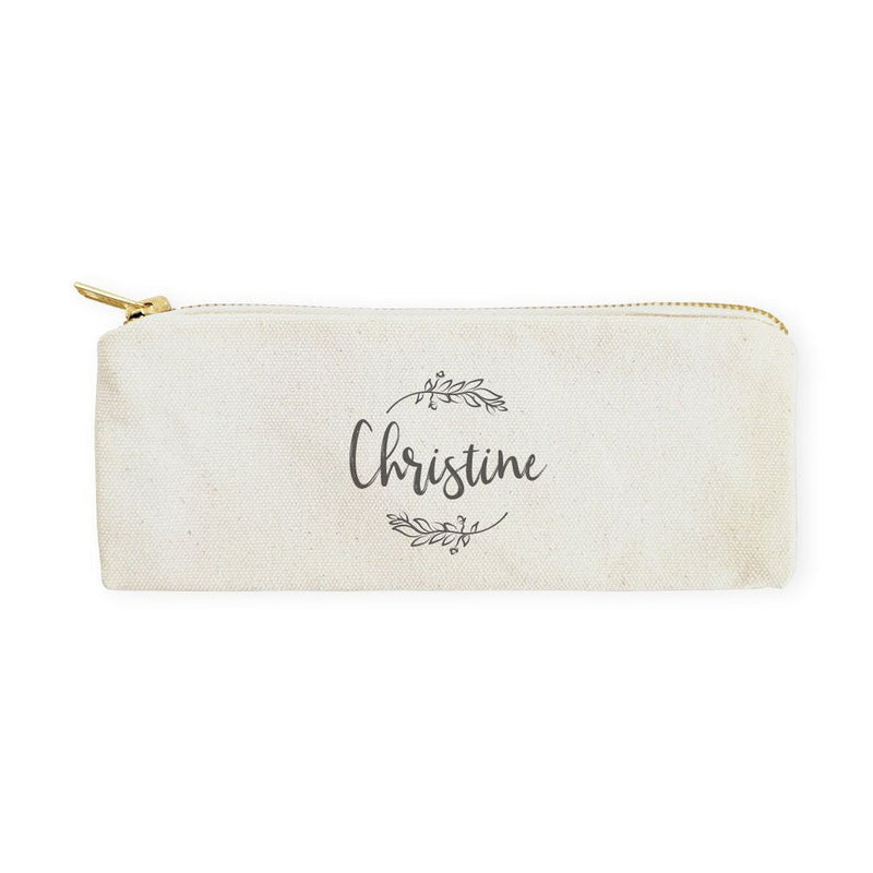 Personalized Name with Vine Pencil Case and Travel Pouch - Starttech Online Market