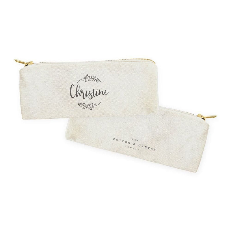 Personalized Name with Vine Pencil Case and Travel Pouch - Starttech Online Market