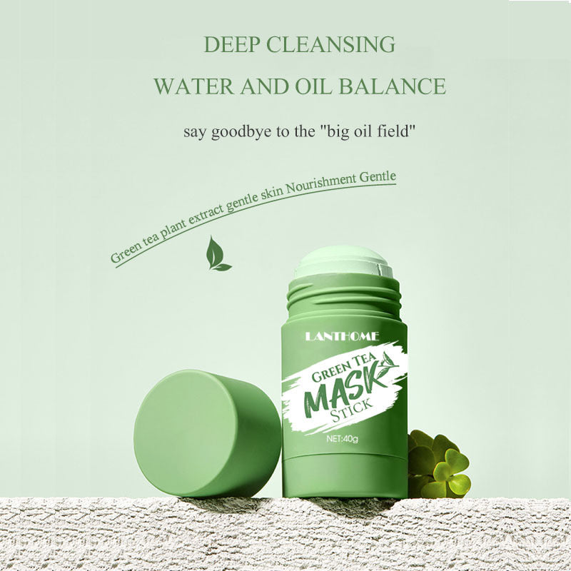 Green Mask Stick Green Tea Oil Control Moisturizing Masks Mud Clean Acne Treatment Blackhead Pores Purifying Skin Care