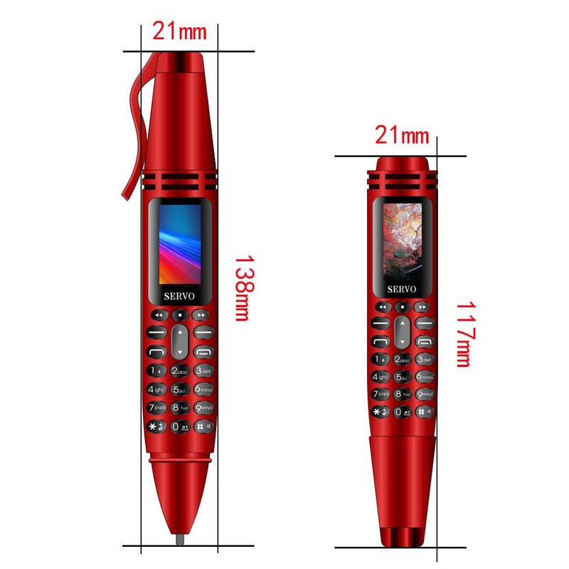 SERVO K07 Pen mini Cellphone 0.96" Tiny Screen GSM Dual SIM Camera Flashlight Bluetooth Dialer Mobile Phones with Recording pen - Starttech Online Market