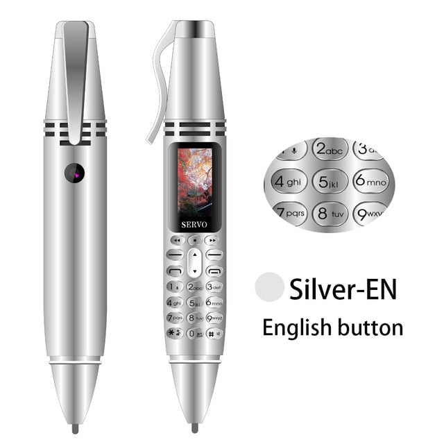 SERVO K07 Pen mini Cellphone 0.96" Tiny Screen GSM Dual SIM Camera Flashlight Bluetooth Dialer Mobile Phones with Recording pen - Starttech Online Market