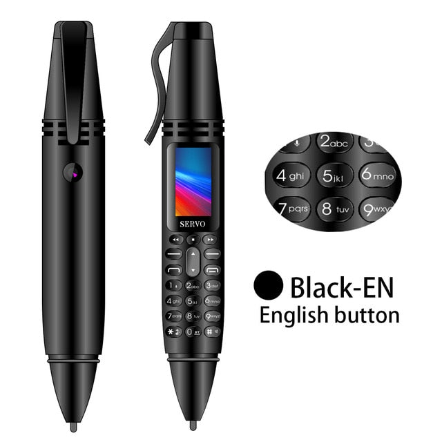 SERVO K07 Pen mini Cellphone 0.96" Tiny Screen GSM Dual SIM Camera Flashlight Bluetooth Dialer Mobile Phones with Recording pen - Starttech Online Market