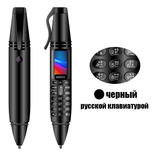 SERVO K07 Pen mini Cellphone 0.96" Tiny Screen GSM Dual SIM Camera Flashlight Bluetooth Dialer Mobile Phones with Recording pen - Starttech Online Market