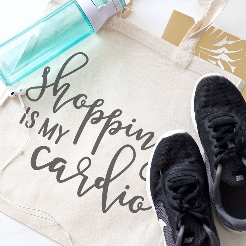 Shopping Is My Cardio Cotton Canvas Tote Bag - Starttech Online Market