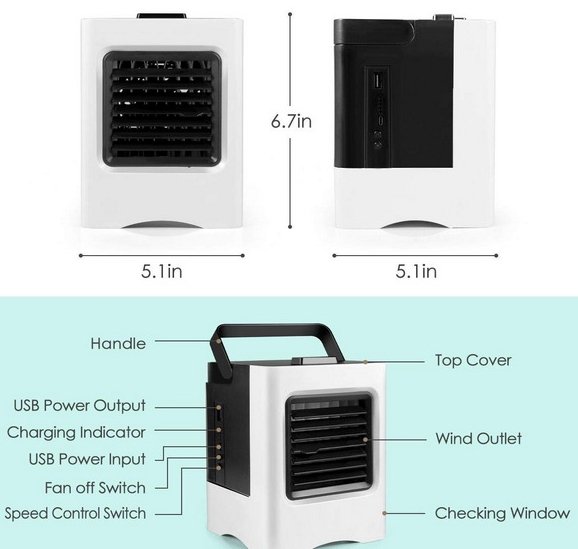 Small Office Portable Air Conditioning Fan Summer Mini Air Cooler - Starttech Online Market