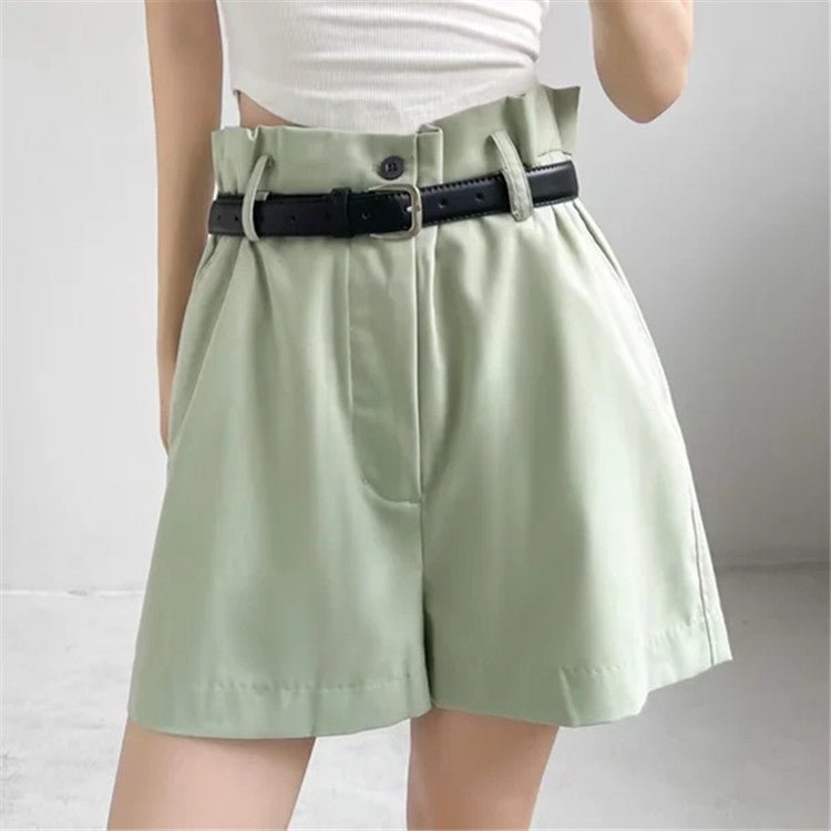 Summer High Waist Loose Wide Leg Pants Women's Slim Elastic Belt - Starttech Online Market