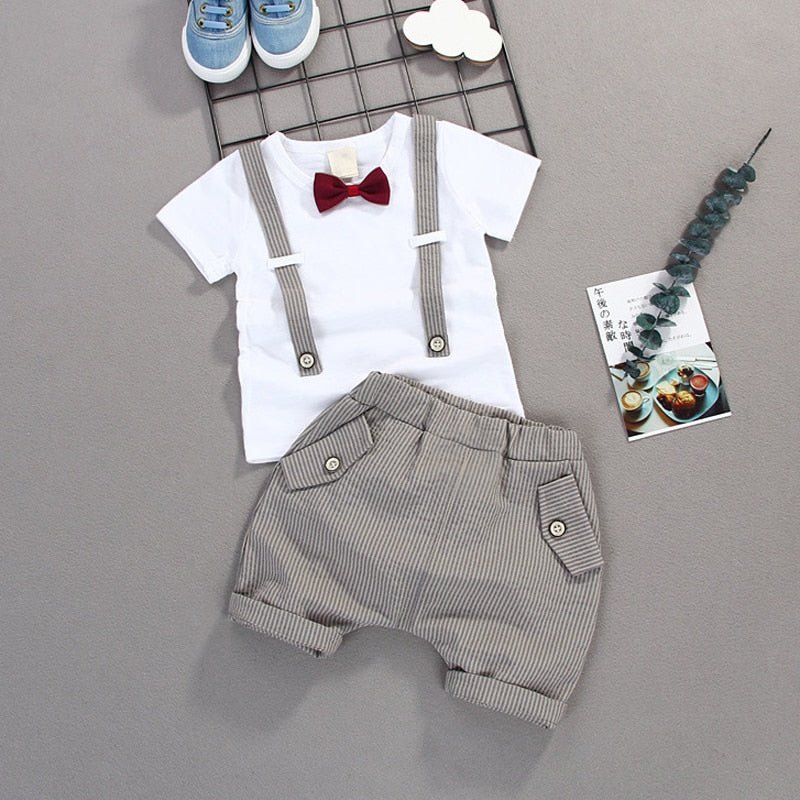 Summer Kids Boys Grey Gentleman Outfits - Starttech Online Market