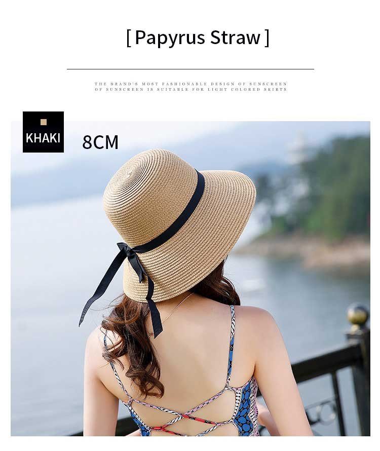 Summer Wide Big Brim floppy Straw Hats Sun Hats For Women UV Protection Panama Beach Hats Ladies bow hat chapeau femme ete - Starttech Online Market