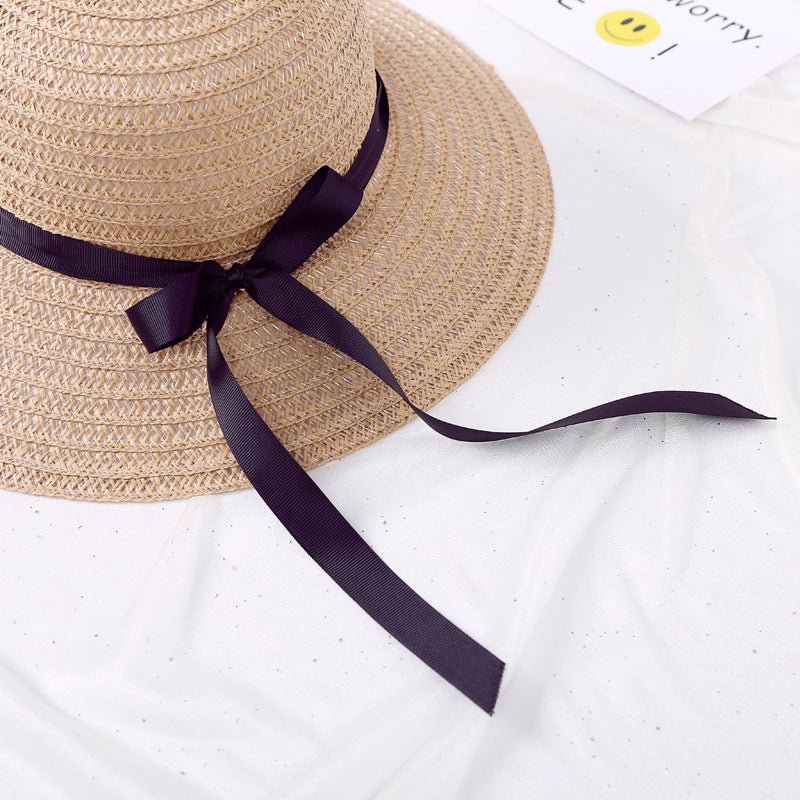 Summer Wide Big Brim floppy Straw Hats Sun Hats For Women UV Protection Panama Beach Hats Ladies bow hat chapeau femme ete - Starttech Online Market