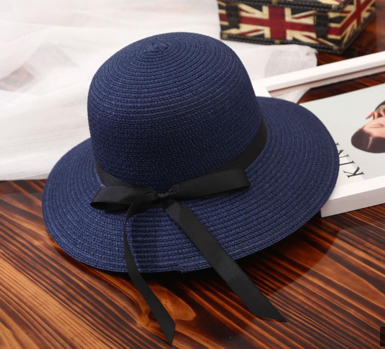 Summer Wide Big Brim floppy Straw Hats Sun Hats For Women UV Protection Panama Beach Hats Ladies bow hat chapeau femme ete - Starttech Online Market