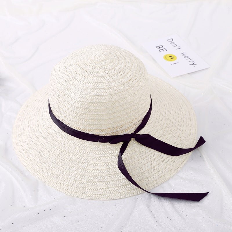 Summer Wide Big Brim floppy Straw Hats Sun Hats For Women UV Protection Panama Beach Hats Ladies bow hat chapeau femme ete - Starttech Online Market