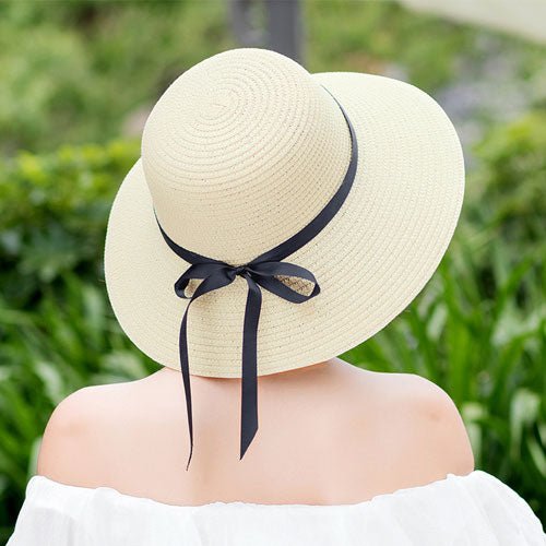 Summer Wide Big Brim floppy Straw Hats Sun Hats For Women UV Protection Panama Beach Hats Ladies bow hat chapeau femme ete - Starttech Online Market