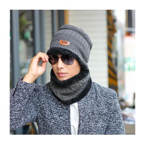 SUOGRY Neck warmer winter hat knit cap scarf cap Winter Hats For men knitted hat men Beanie Knit Hat Skullies Beanies - Starttech Online Market