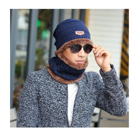 SUOGRY Neck warmer winter hat knit cap scarf cap Winter Hats For men knitted hat men Beanie Knit Hat Skullies Beanies - Starttech Online Market