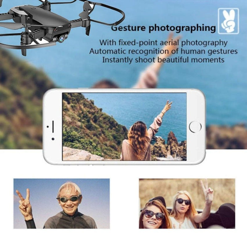 Teeggi M69G FPV Selfie Dron Foldable RC Drone with 1080P HD Camera WiFi Optical Flow Positioning Quadcopter VS VISUO XS809HW X12 - Starttech Online Market